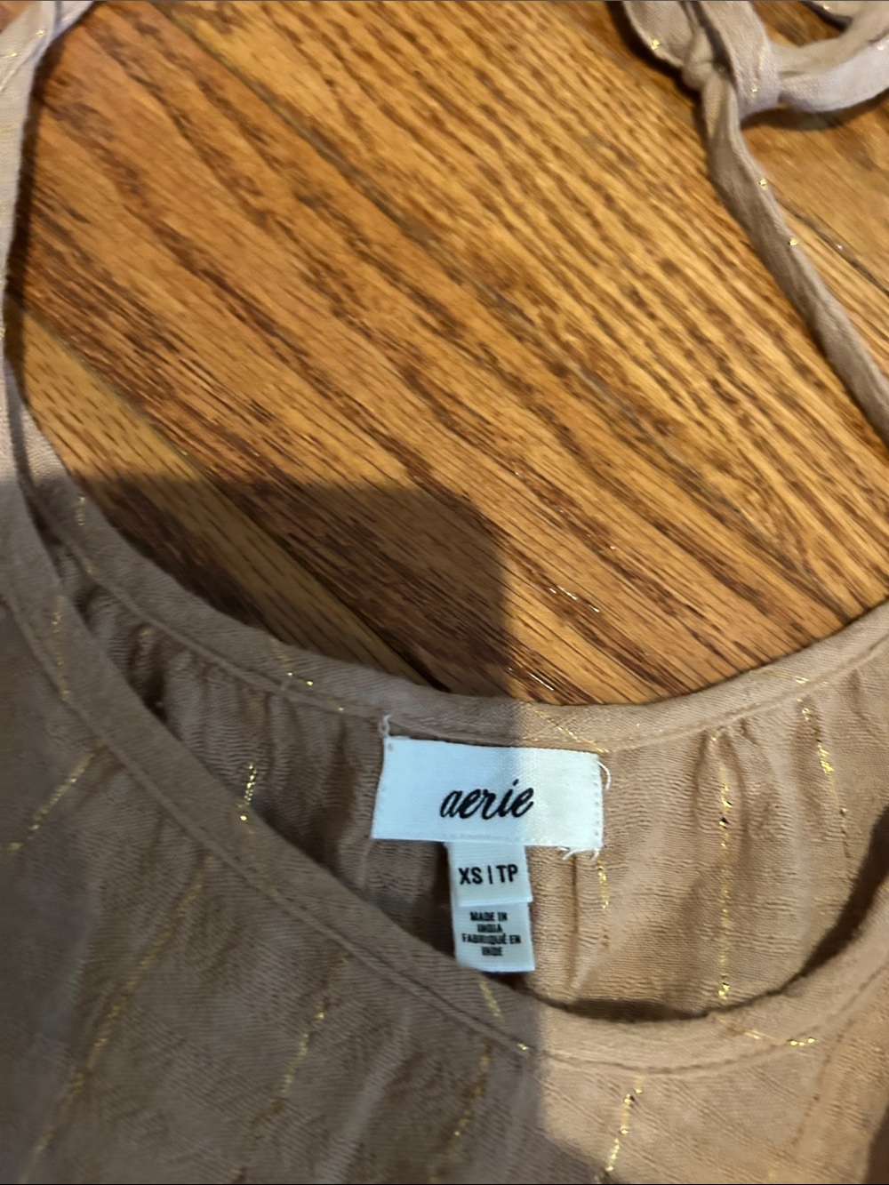 Aerie Tan Tiered Cover-Up Dress size xs - Picture 4 of 4